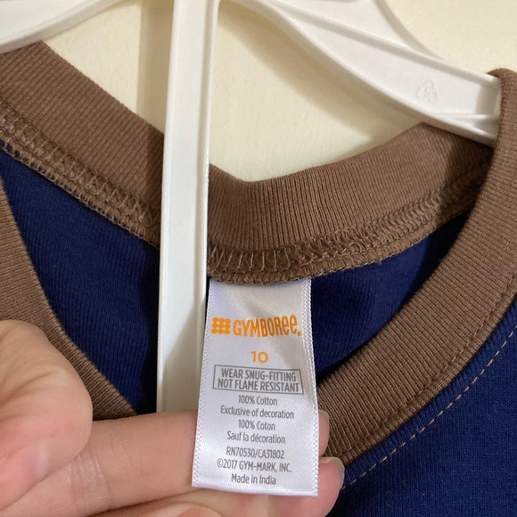 🌸NWT Gymboree Blue & Brown Giraffe Pajama Short Set C - Picture 4 of 7